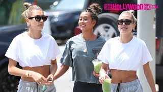 Hailey Bieber Has A Heart To Heart Talk With Paparazzi Regarding Her Safety At Cha Cha Matcha 6.3.19