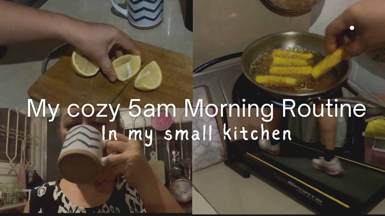 Cozy morning routine in my small kitchen | 5am morning routine| my healthy lifestyle |