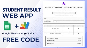 Gratis online studentenresultatensysteem met behulp van Google Sheets & Apps Script | E8