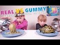 Real vs gummy food challenge special crok ta box  animaux en folie en bonbons ou rels   sbt