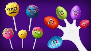 fun cake pop finger family play with surprise eggs