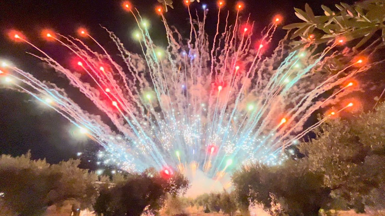 4K - Calamomaci (AG) - 11 Agosto 2023 - Comitato San Giovanni Battista - Giovanni Russo Fireworks