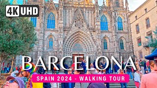 BARCELONA Walking Tour 4K ☀ SPAIN 2024  w/SUBTITLES