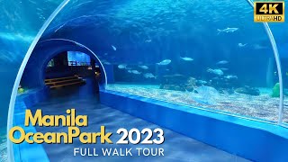 Manila Ocean Park 2023 | [4K] Walk Tour inside the ocean park in Manila! #philippines #manila