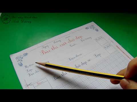 Video Cách trình bày bài thi viết chữ đẹp lớp 3 ( Bài số 1) - youtube