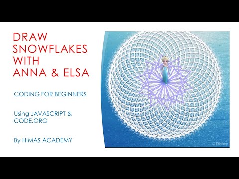 Draw SnowFlakes using coding / JavaScript & Code.org editor