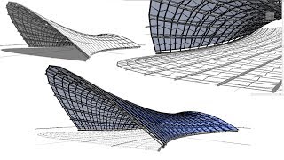 BIM - Revit 3D Organic Form 03 Tensile Structure