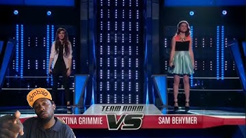 Sam Behymer vs Christina Grimmie   "Counting Stars" The Voice 2014 battles round2 Reaction