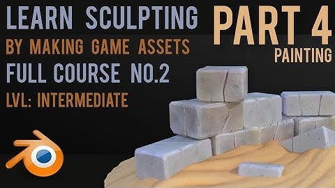 Make Game Assets by Sculpting - Stones - Part 4 - Painting