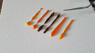 Abstract painting Demo in Acrylics / Relaxing using Palette knife / Daily Art Therapy / Day #0122