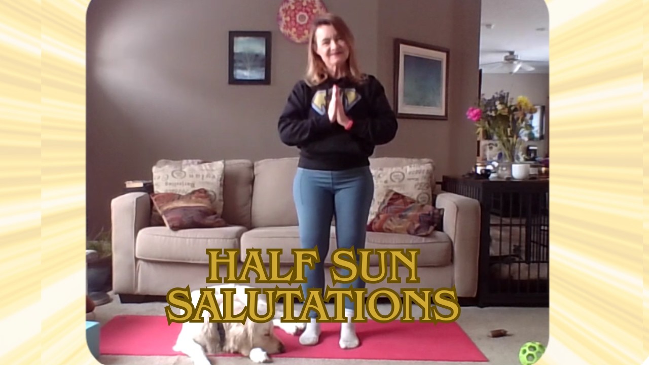 Easy Half Sun Salutation | Gentle Beginner Yoga Flow to Energize & Meditate | Intuitive Karen