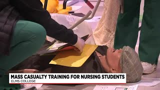Elms College hosts mass casualty incident training for nursing students