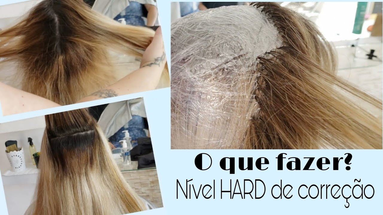 Correção de Cor em Cabelo Super Manchado