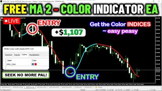 🤑💯Unbelievable... BEST Hull Moving Average 2 Color FREE Indicator In MQL5 EA [PART 355]. Forex Money