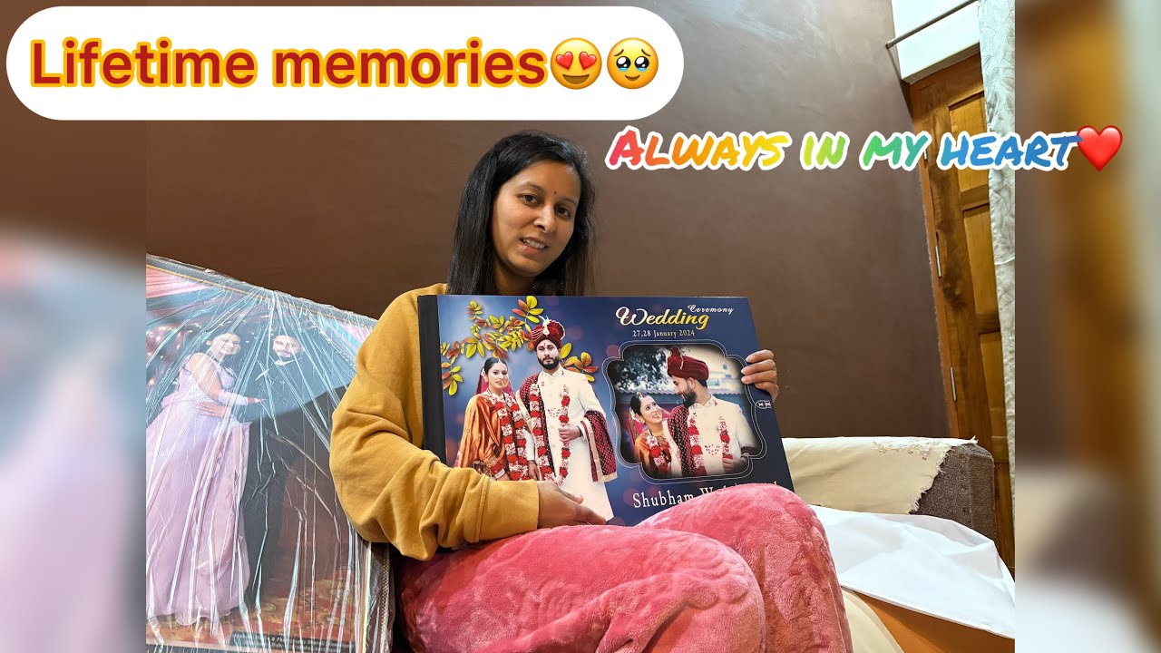 हमारी शादी की एलबम भी आ गयी🥰 लेकिन देखने के लिए शुबु साथ नहीं है🥺😔 @komalpanwarvlogs_1723 