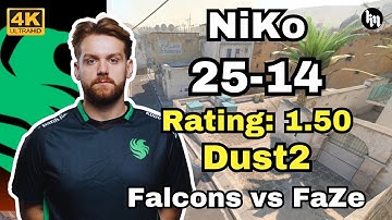 NiKo (25-14) Falcons vs FaZe (Dust2) | PGL Cluj-Napoca 2025 | CS2 POV/demo