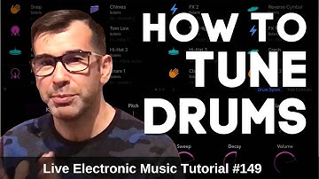 How to tune drums 🥁 in Logic Pro X Drum Machine Designer| Live Electronic Music Tutorial 149