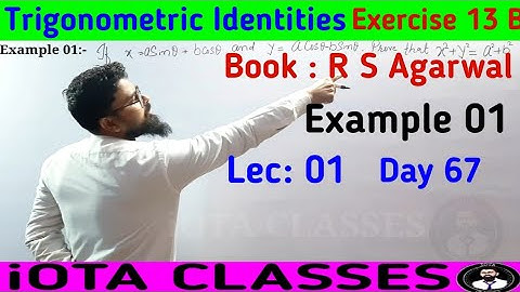 Class 10 Math Exercise 13 B Example 01 Trigonometric Identities || Trigonometric Identities