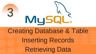 SQL Tutorial 3: Create Database,Table, Inserting Records and Retrieving Data