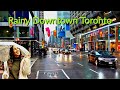 Toronto downtown bloor street  yorkville rain ambience