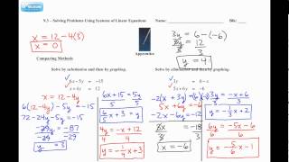 9.3 Solving Problems Using Systems of Linear Equations (Apprentice - Pre-Calculus 10)
