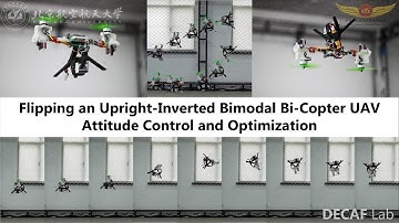 Flipping an Upright-Inverted Bimodal Bi-Copter UAV: Attitude Control and Optimization