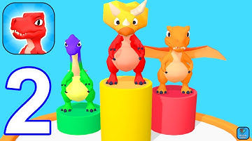 Dino Merge Run! - Gameplay Walkthrough Part 2 Levels 7-15 (iOS,Android Gameplay)