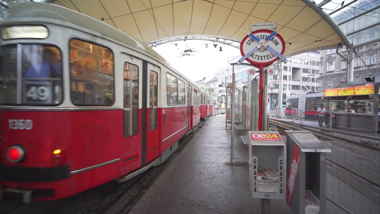 Austria, Vienna, tram ride from Volkstheater to Urban-Loritz-Platz