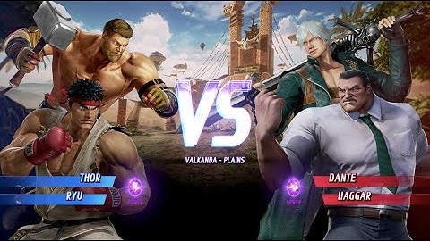 Thor and RYU vs Dante and Haggar - MARVEL VS. CAPCOM: INFINITE