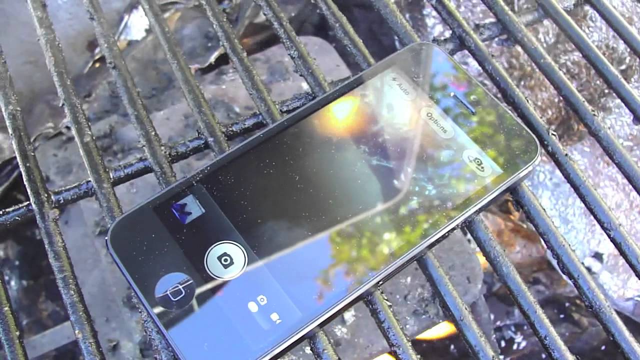 iPhone 5 Fire Grill Test ULTIMATE DESTRUCTION CRASH TEST (iPhone 5