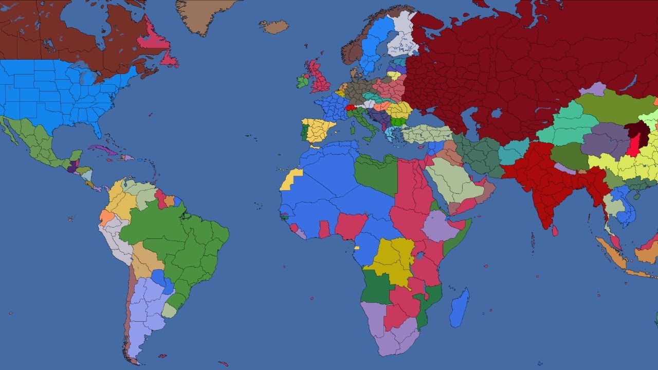 Карта мира кайзеррейх с флагами