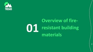 TREEADS Course 5 | 1.1 Overview of fire resistant building materials