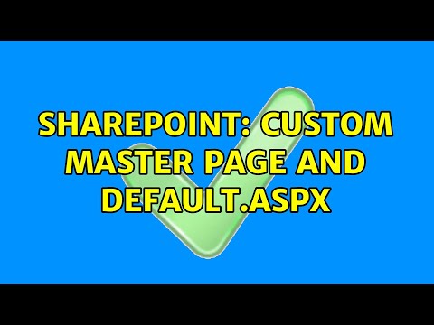Sharepoint: Custom Master