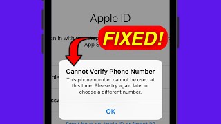 Cannot Verify Phone Number Apple ID | This Phone Number Cannot Be Used At This Time Try Again Later