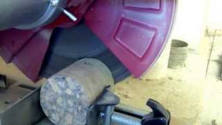 Diamond blade cuts through concrete like knife through butter.