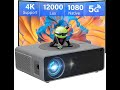 Aun akey7 max pro projector 12000 lumen 2gb 16gb 5g wifi 6 bluetooth 5 300inch movie theater