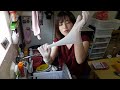 医療用ゴム手袋で食器洗い　Rubber gloves like for medical use　#90