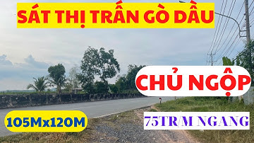 Đất sát mặt tiền QL22B 105x120 ngay thị trấn Gò Dầu mà giá chưa tới 75 triệu 1m ngang.