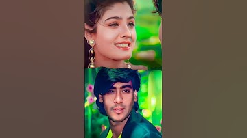 Kitna Haseen Chehra Full Lyrical Video Song | Dilwale | Ajay Devgan, Raveena Tandon | Kumar Sanu⭐⭐⭐