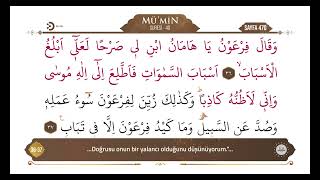 Diyanet Ok Takipli Hatim 24. Cüz - Kur'an-ı Kerim 470. Sayfa - Mü'min Suresi 34-40 Ayetler