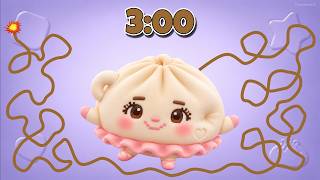 3 Minute Timer ⏱️ | Dumpling Squishy (Ballerina Cappuccina)
