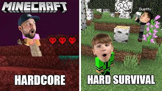 Minecraft Hardcore, mas se Agachar Morreu #fy #fyp