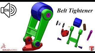 Belt Tightener Assembly SolidWorks Tutorial 2021 step by step! Learn from Home! :D screenshot 3