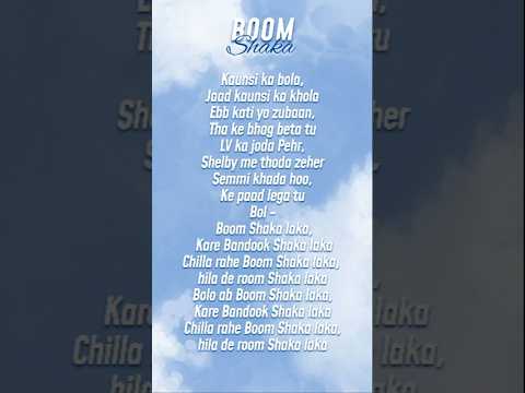 Boom Shaka (Lyrics) #krsna #dhandanyoliwala #hindirap