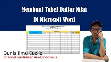 Membuat Tabel Daftar Nilai di Ms Word | Dunia Ilmu Euclid