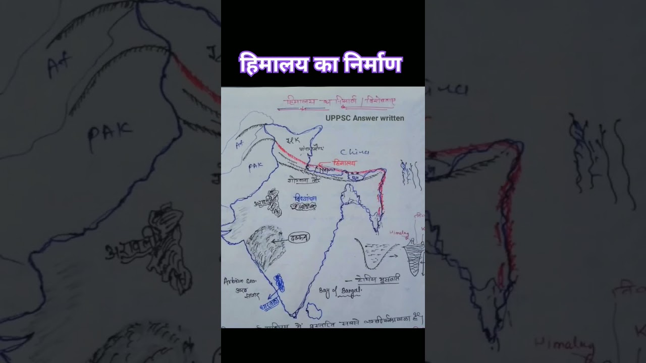 हिमालय का निर्माण। UPPSC MAINS ANSWER WRITTING। 