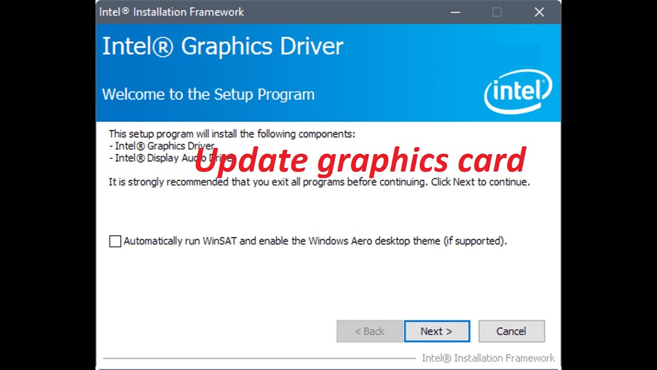 intel graphics driver update software