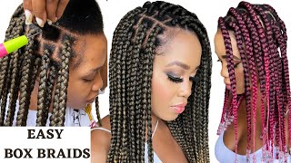 🔥CAN’T GRIP BOX BRAIDS/ Try this Step By Step /101 /Protective Style Tupo1