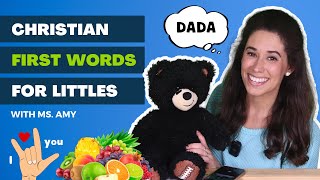 First words & sign language - baby education, learn to talk for baby, toddler education: Christian screenshot 1