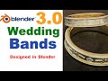 Wedding Bands designed in Blender 3.1